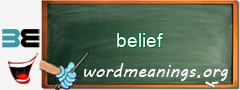 WordMeaning blackboard for belief